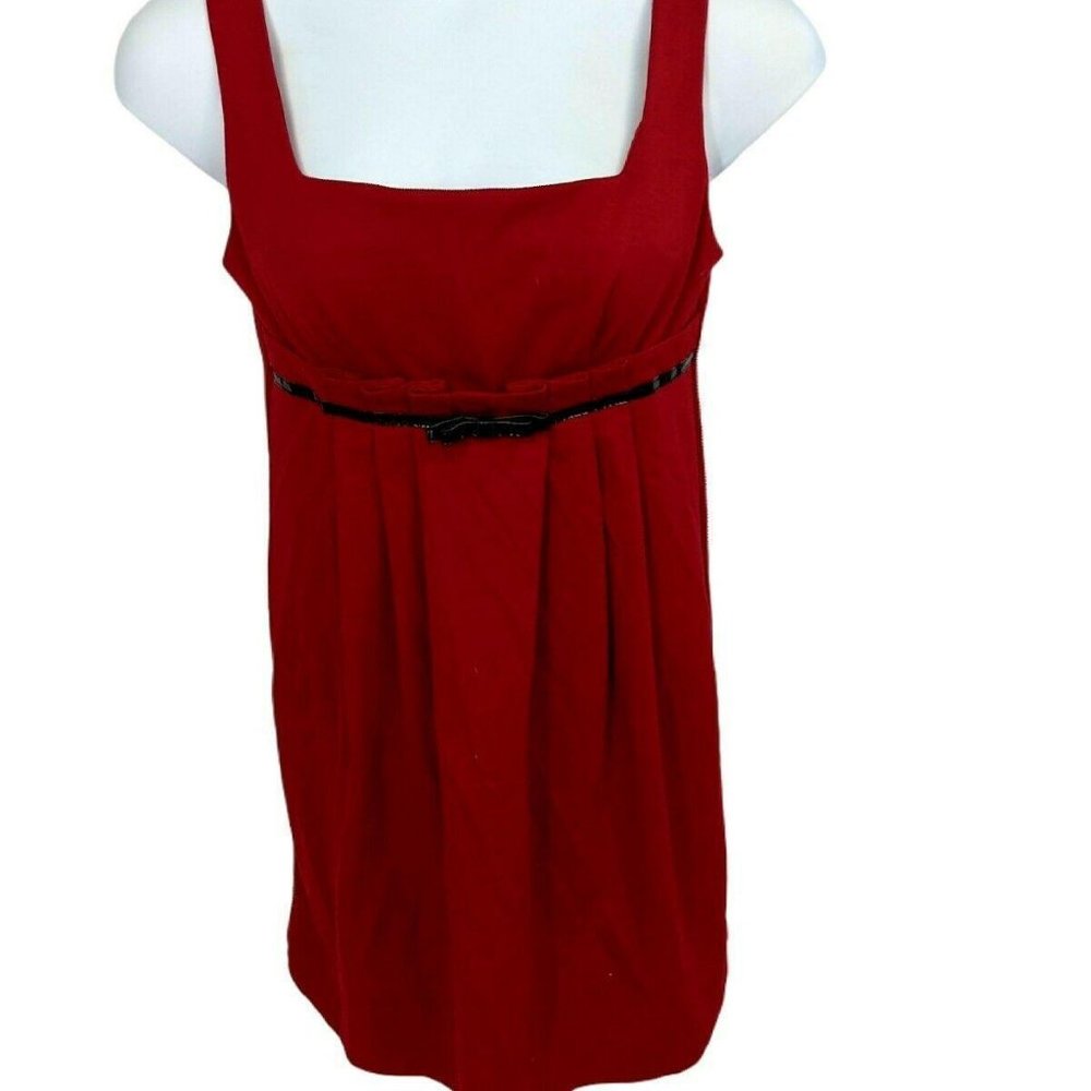 DBY ltd. Red Sleeveless Paper bag Waist Red Dress